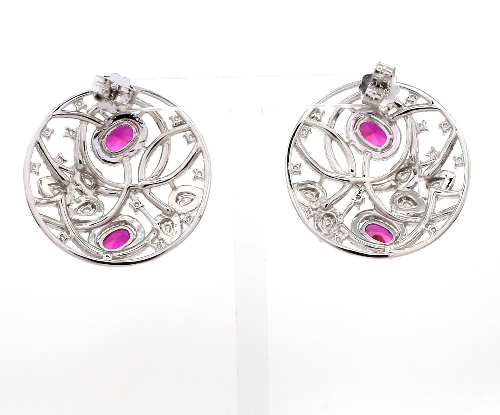 Round Ruby Mystry – Signature Earrings by Nirelle - Image 2