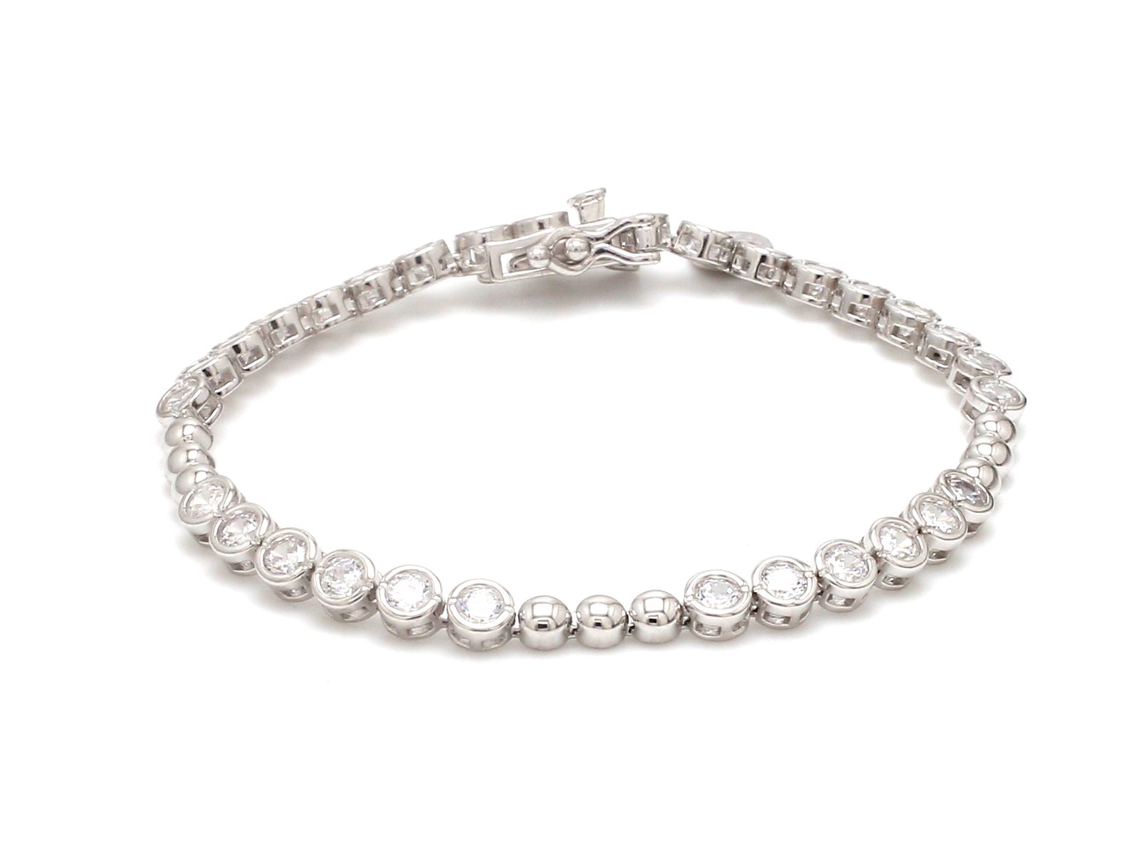Nirelle White Bezel Glow Bracelet – Elegant Radiance for Every Occasion - Image 2