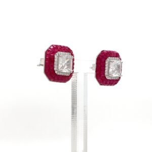 Red Halo Studs – Signature Earrings by Nirelle