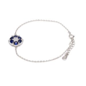 Nirelle Blue Halo Bracelet – Elegant Blue Crystal Charm