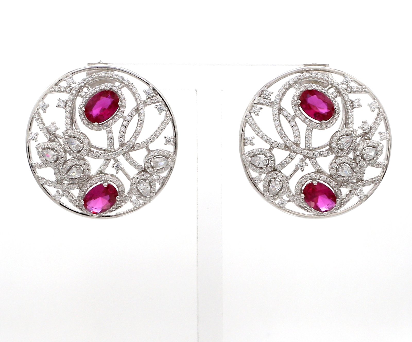 Round Ruby Mystry – Signature Earrings by Nirelle - Image 6