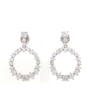Nirelle Crystal Ring Dangler – Elegant Silver Dangling Earrings for Women