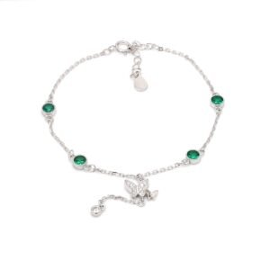 Nirelle Vert Drop Charm Bracelet – Elegant Green Accent