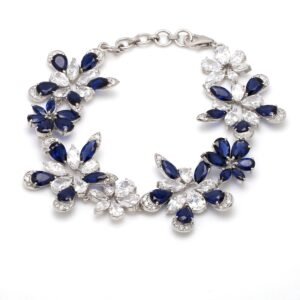 Nirelle Blue Sapphire Floral Bracelet
