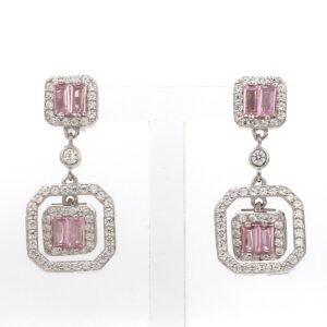 Nirelle Halo Drop Earrings Pink