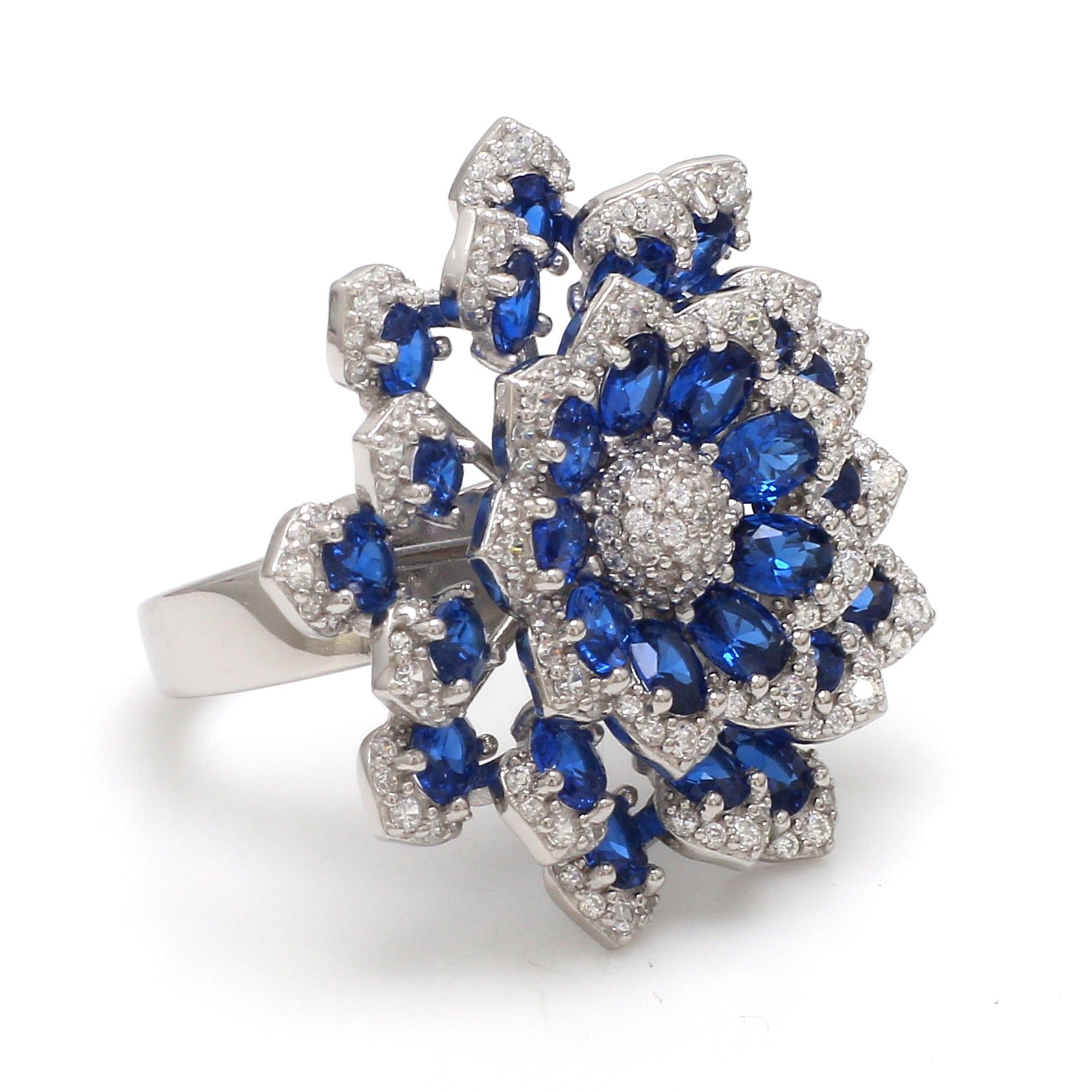 Nirelle Blue Floral Ring - Image 2