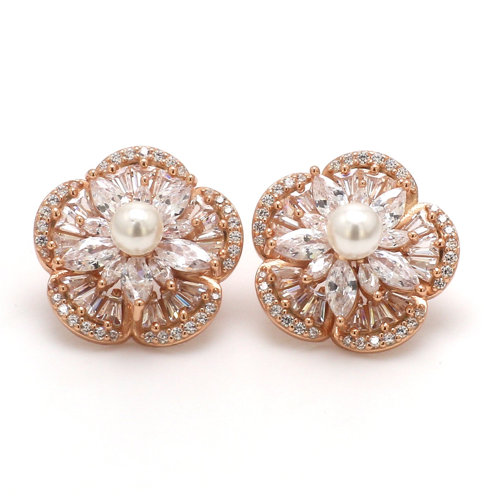 Nirelle Rose Pearl Studs