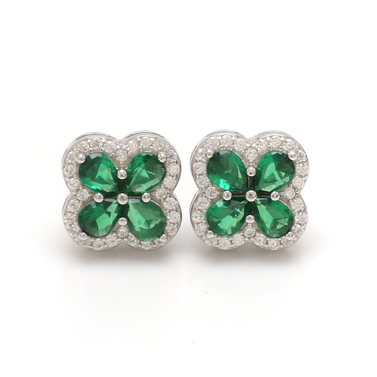 Nirelle Namo Emerald Clover Studs