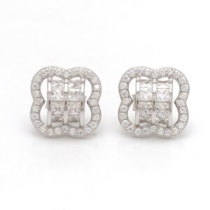 Nirelle White Knot Studs