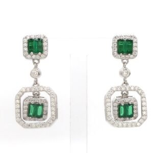 Nirelle Halo Drop Earrings Green