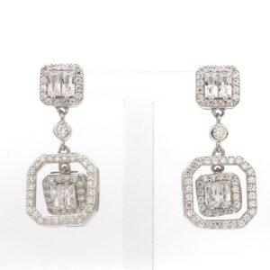 Nirelle Halo Drop Earrings White