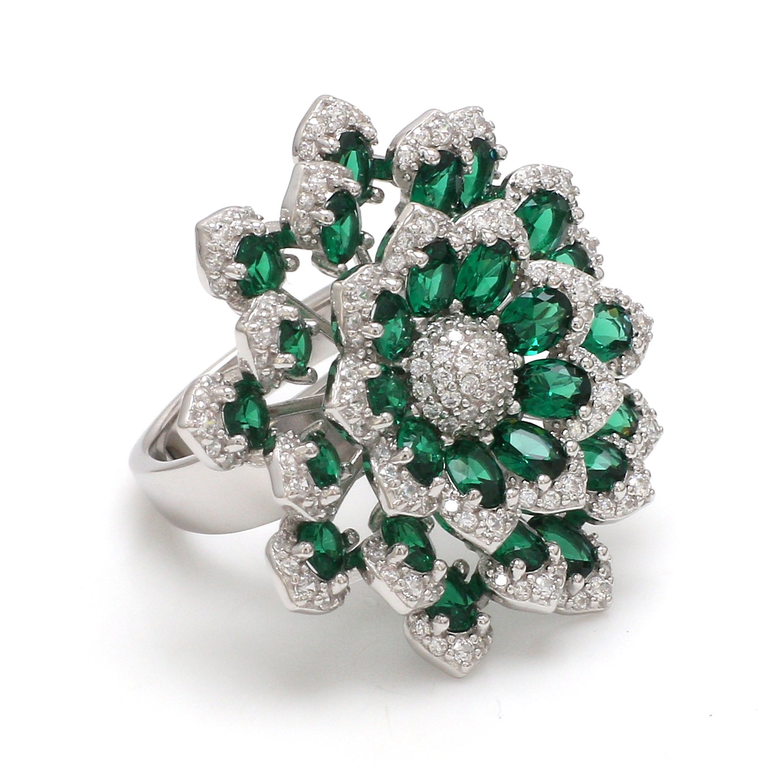 Nirelle Green Floral Ring - Image 2