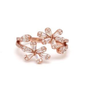 Nirelle Floral Twirl Rose Ring
