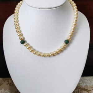 Green Yellow Pearl Necklace
