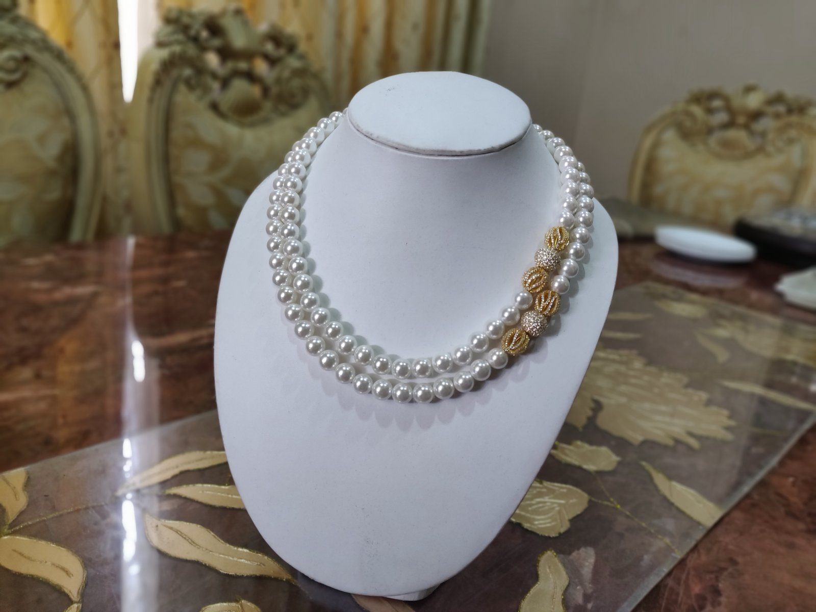Double Line Swirl Mala