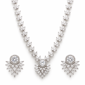 Noor Necklace Set – White