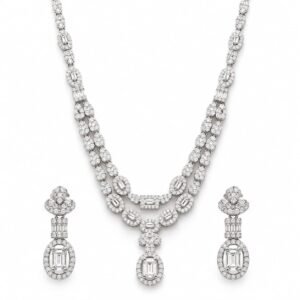 Celestial Bloom Necklace Set (CZ)