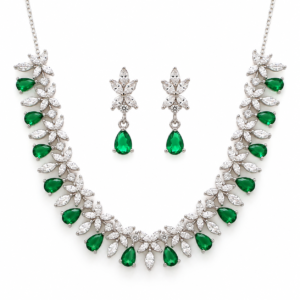 Nano Emerald Cascade Pendant Set